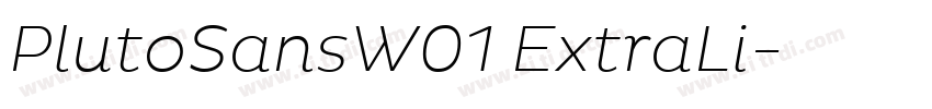 PlutoSansW01 ExtraLi字体转换